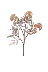 An Artificial Flora Wild Flower with Fern Spray Light Pink on a white background.