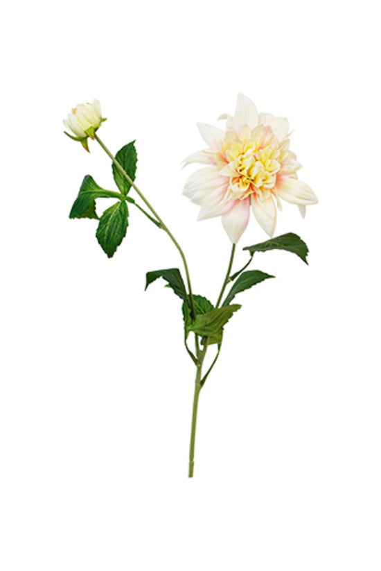 Carmen Dahlia, Yellow & Pink 73cm Faux Stem