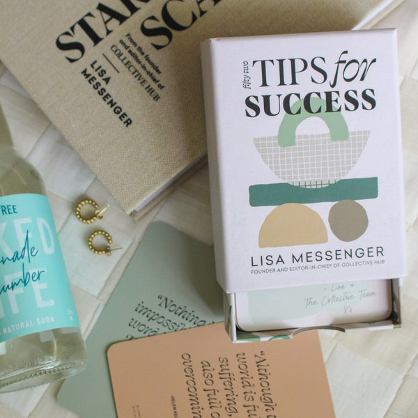 52 Tips for Success by Collective Hub, featuring Lisa Messenger's insight on styling and design.