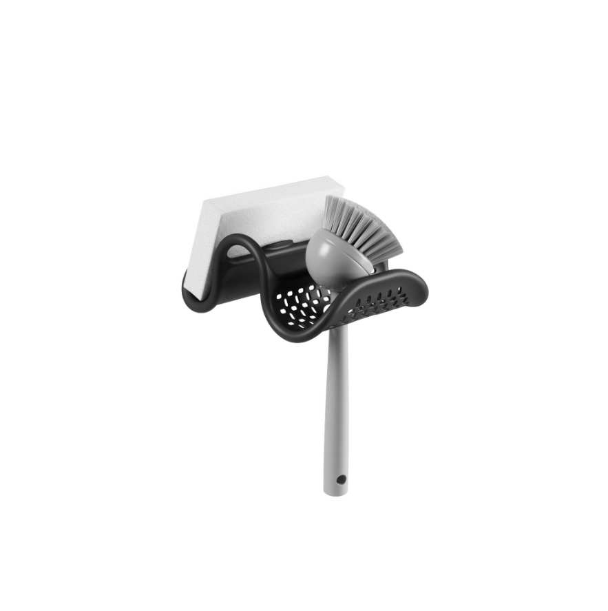 Umbra Sling flexible sink organizer in charcoal