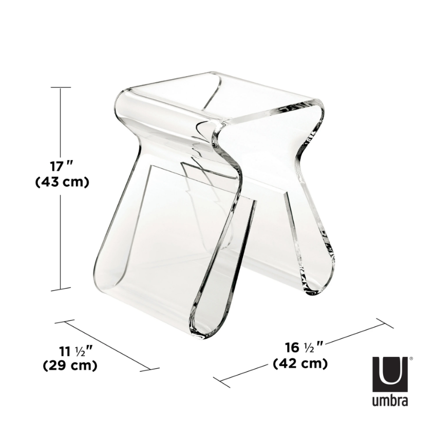 Magino stool dimensions: 43cm high, 42cm wide and 29cm deep