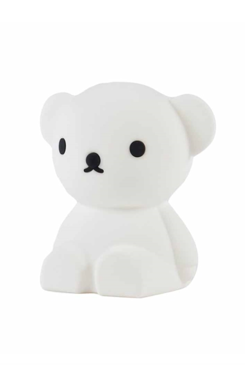 Boris Mini Light switched off, white silicone bear, front view