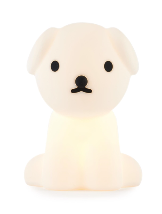 A white Snuffy First Light Lamp with LED module on a white background by Mr Maria.