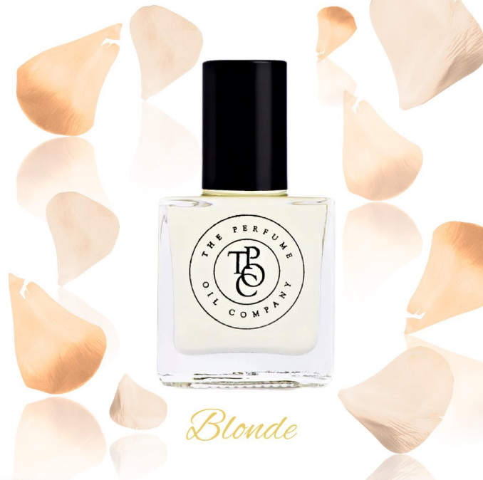 A bottle of ELLE, inspired by Mademoiselle (CC) perfume from The Perfume Oil Company on a white background.