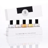 The AFRIQUE, inspired by Bal d'Afrique (Byredo) oil collection in a white box by The Perfume Oil Company.