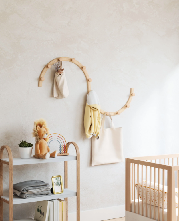 Umbra Bellwood three tier shelf holding books and decor