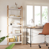 A stylish home office with an Umbra desk, chair and BELLWOOD FIVE TIER SHELF from a wide range of options.