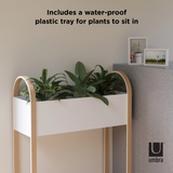 Versatile waterproof Umbra BELLWOOD STORAGE / PLANTER tray for indoor plants.
