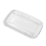 A DROPLET TRAY - CLEAR from the Umbra range, placed on a white background.