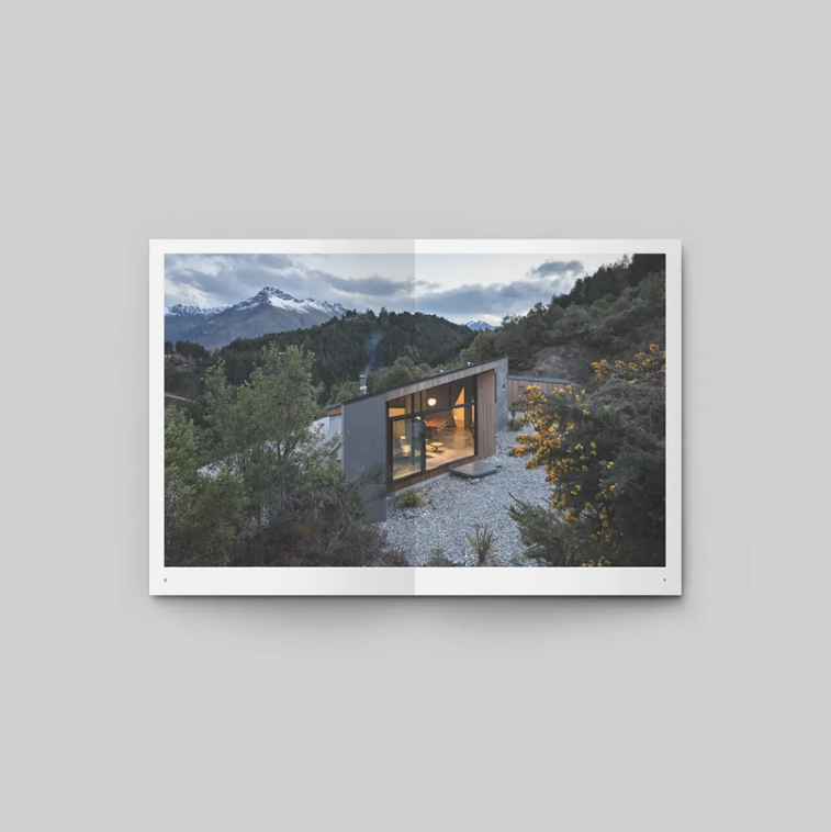 Cape to Bluff by Simon Devitt, hardcover NZ architecture and design book spread