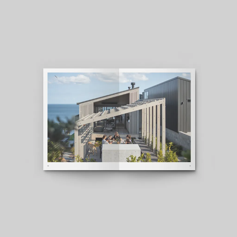 Cape to Bluff architecture book spread photographed by Simon Devitt