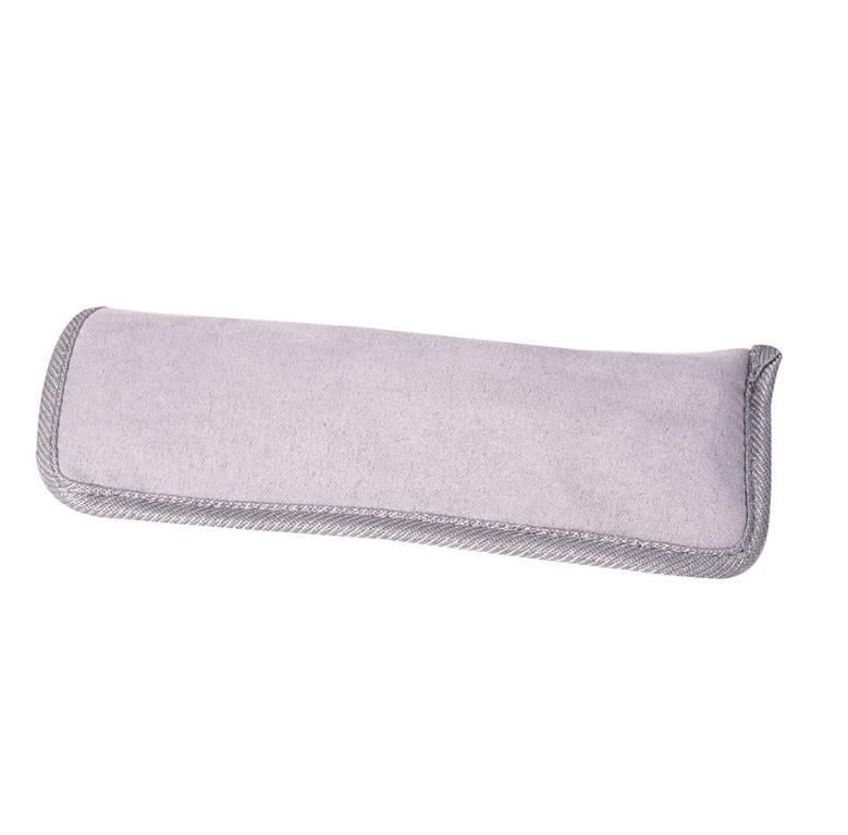 Grey felt glasses pouch, on white