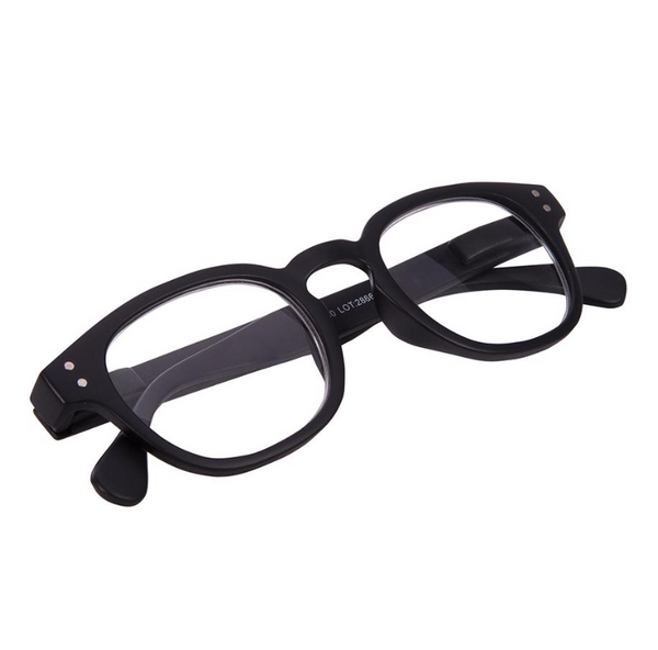 A pair of Blue Light Filter Glasses - Black by Albi with anti-blue light lenses on a white background.