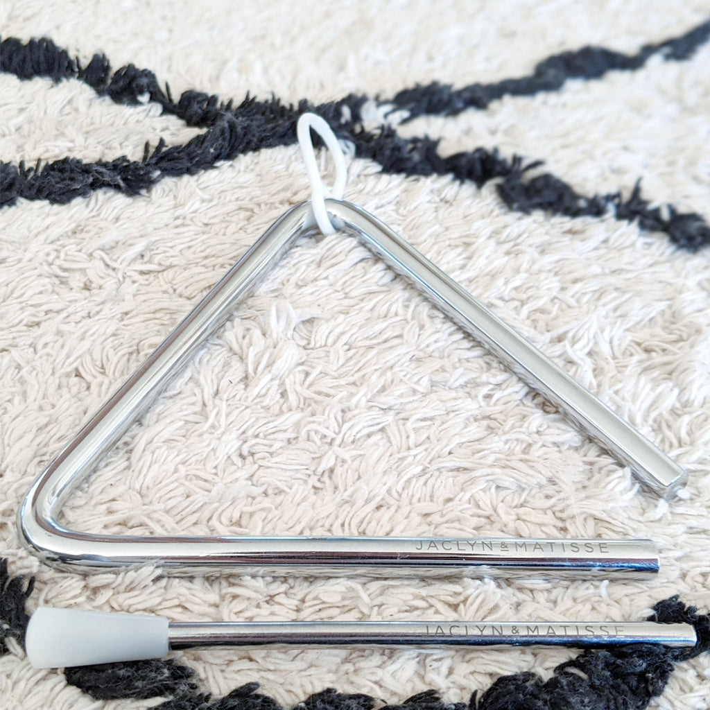 Jaclyn & Matisse Steel Triangle Musical Toy – Kids Percussion Instrument
