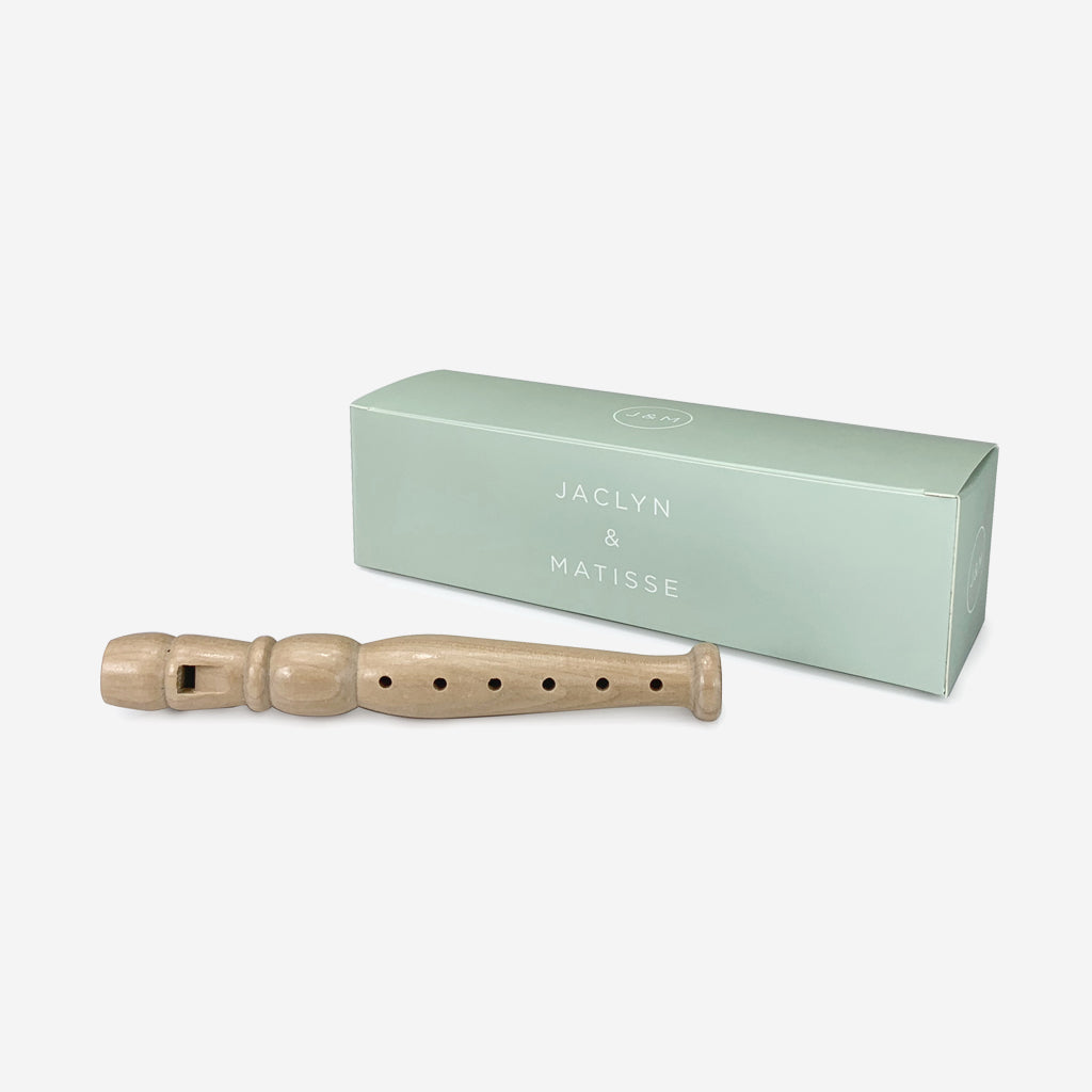 Wooden Flute by Jaclyn & Matisse, Natural Musical Toy
