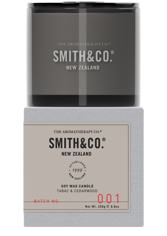 The Aromatherapy Co - Smith & Co Candle Tabac & Cedarwood - new zealand.