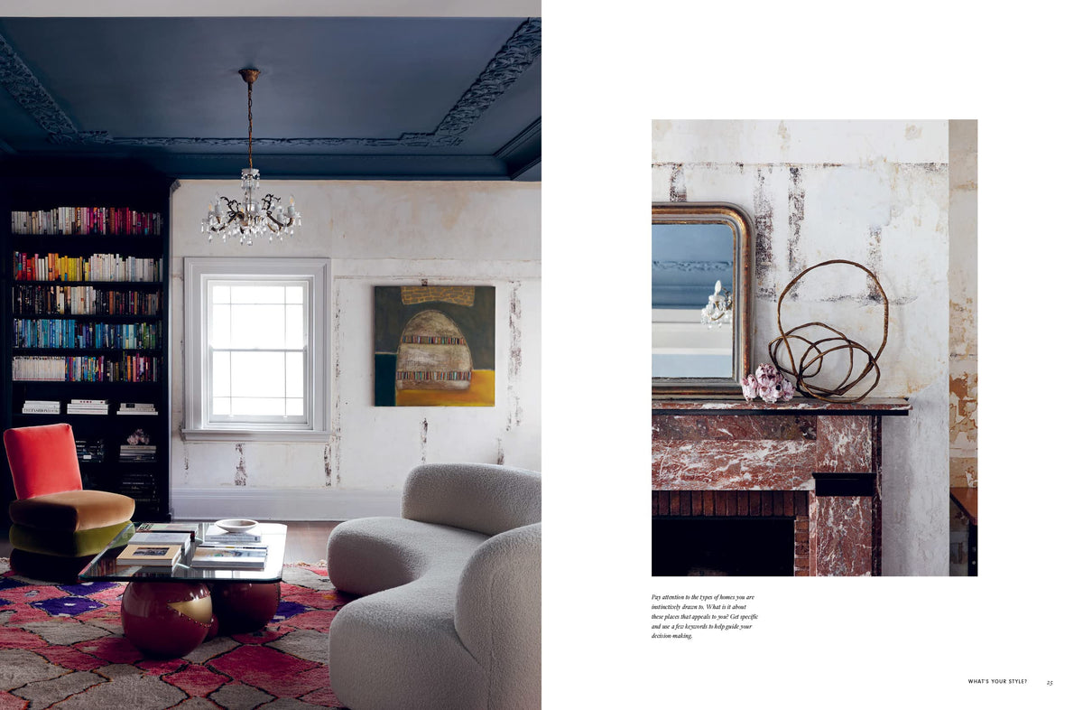 Style page spread showing a kitchen