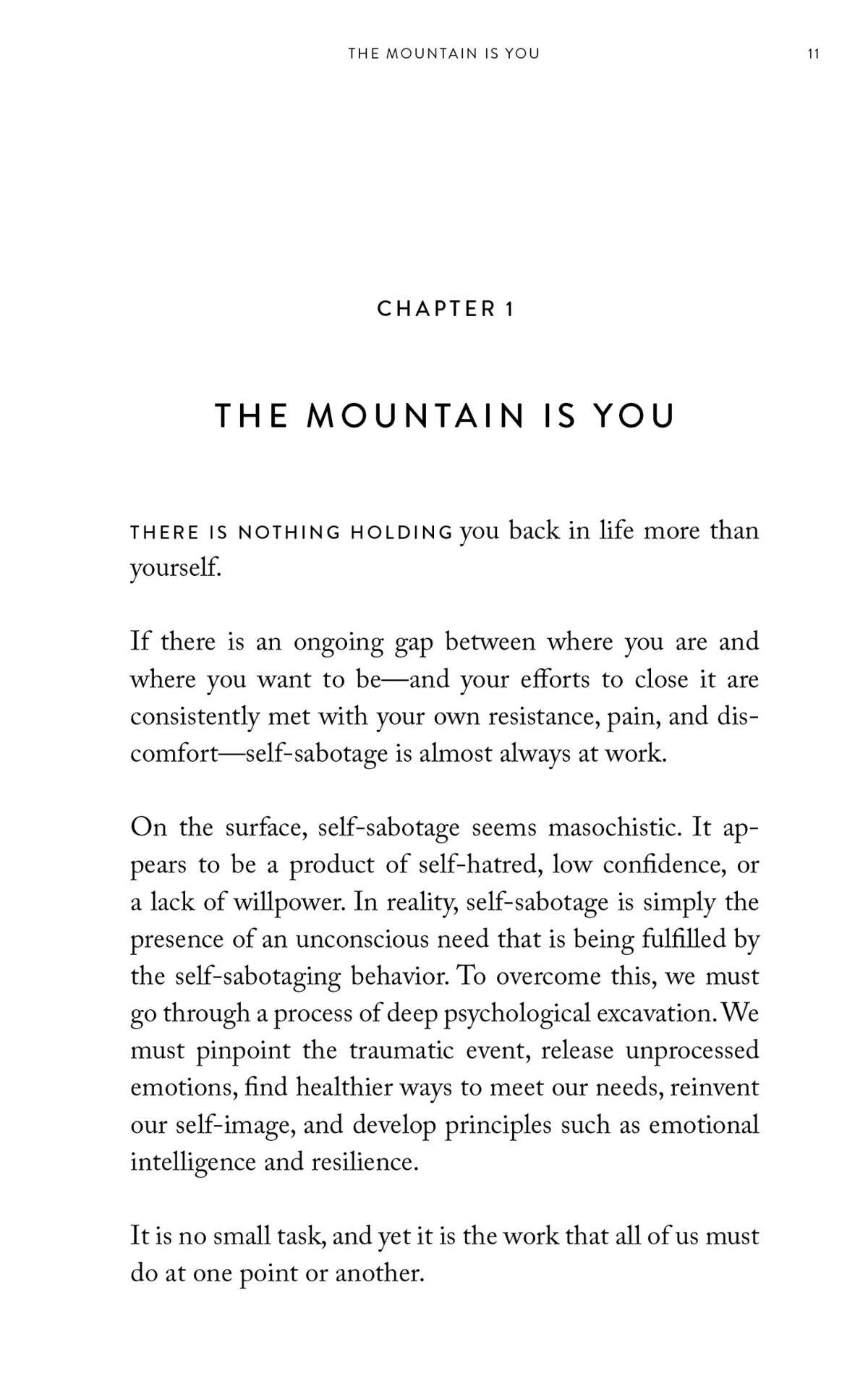 Page spread from The Mountain Is You by Brianna Wiest