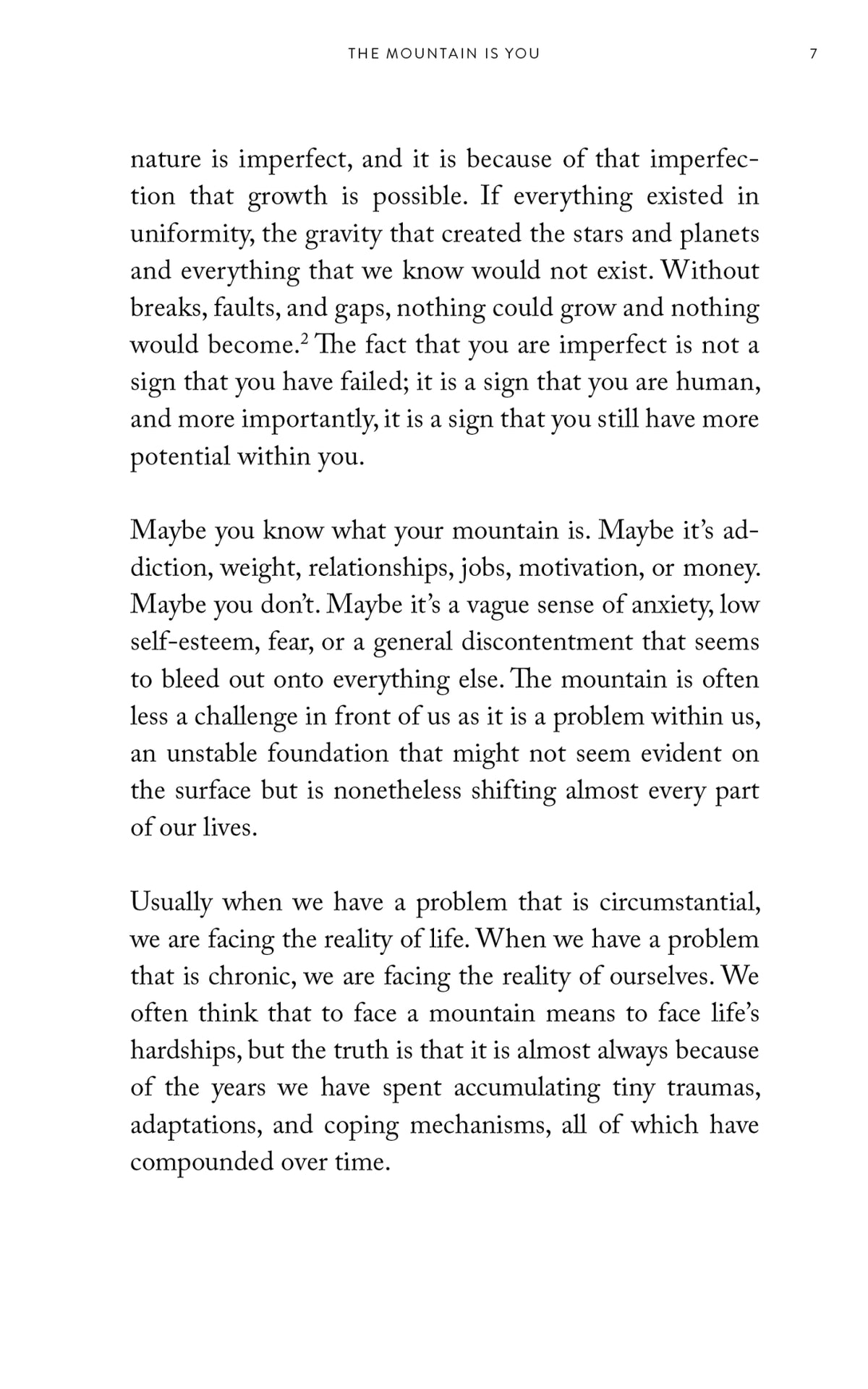 Interior page from The Mountain Is You by Brianna Wiest