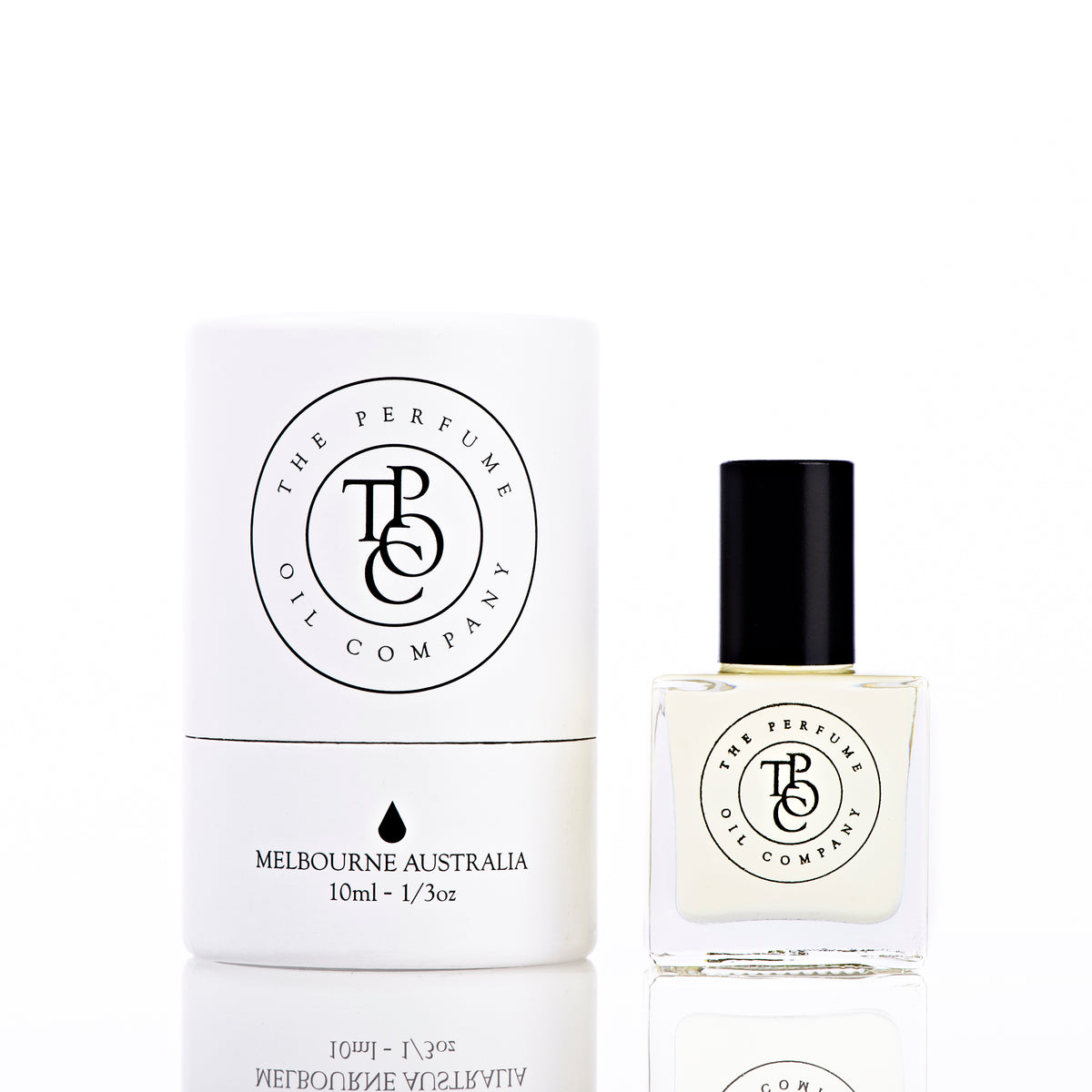 CALYPSO 10ml roll-on perfume oil beside its white gift tube