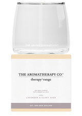 The Therapy® Candle Relax - Lavender & Clary Sage by The Aromatherapy Co offers a fragrant blend of lavender and clary sage for ultimate relaxation and rejuvenation.