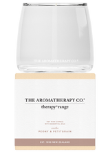 The Therapy® Candle Soothe - Peony & Petitgrain by The Aromatherapy Co combines the soothing power of fragrance and candlelight to create a truly tranquil experience.