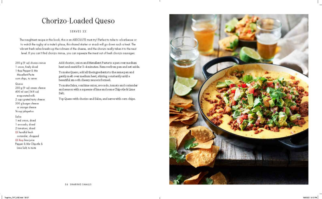Together Food for Sharing page spread showing food photography