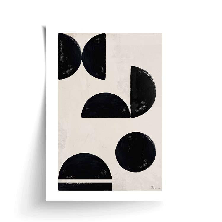 A "PAPIER HQ | GEOMETRIC PRINT" art print on a white background available for delivery.