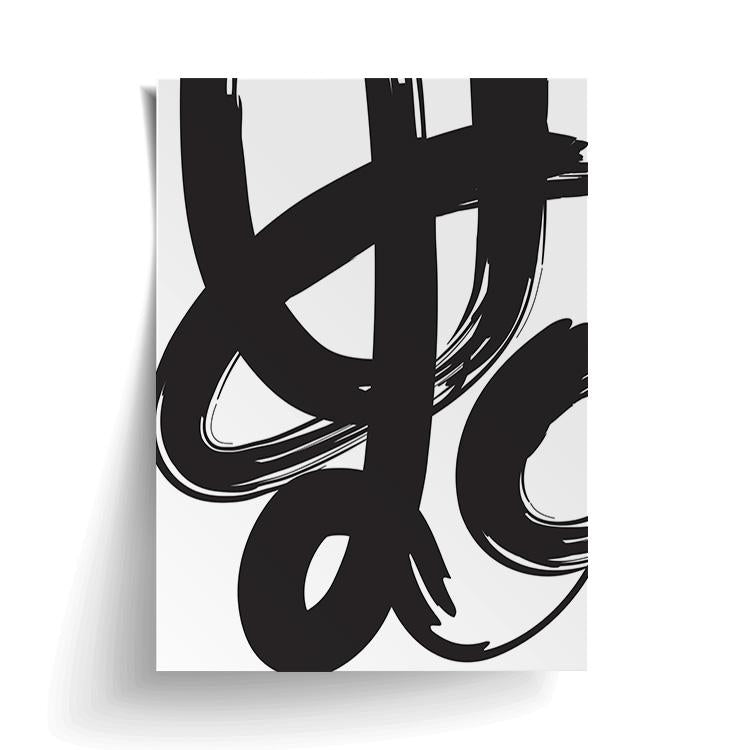 Paint Brush Print Black | Papier HQ
