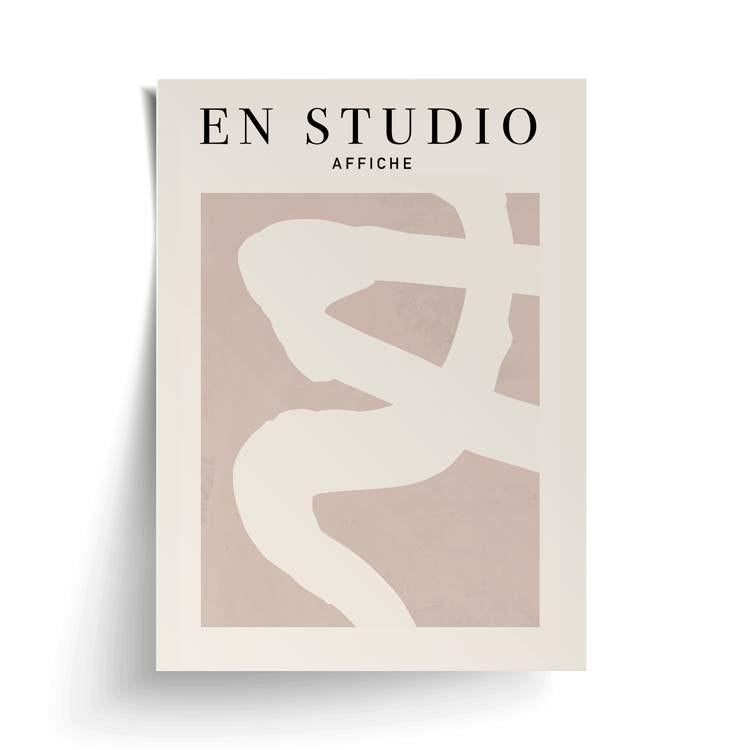 En Studio print unframed, with a lifted corner