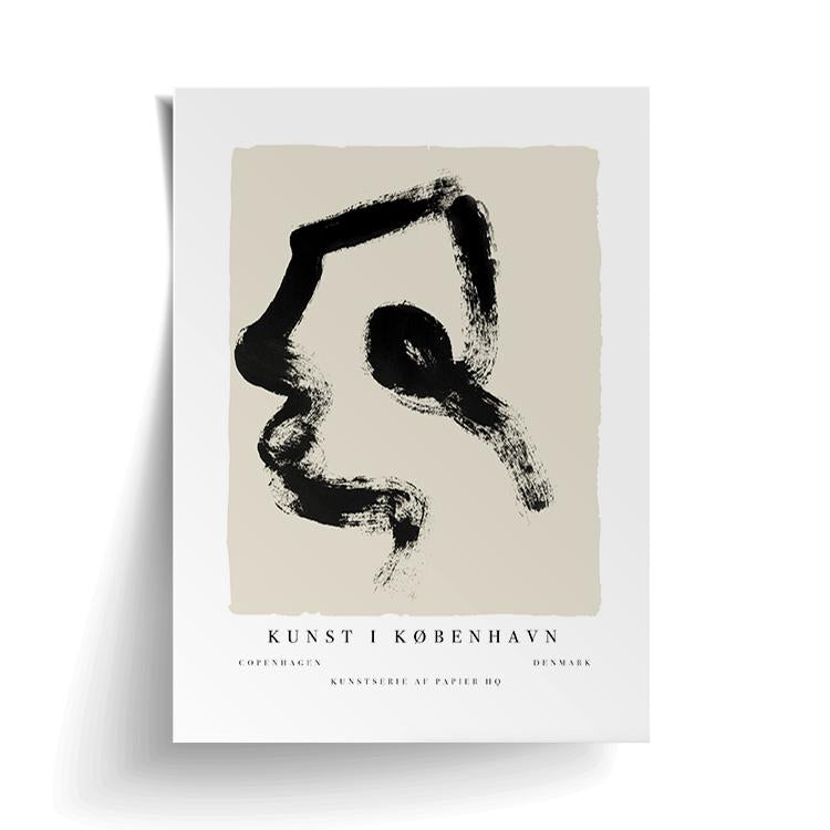 Copenhagen print unframed, with a lifted corner