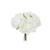 A Mini Peony Bouquet of white peonies on a white background by Artificial Flora.