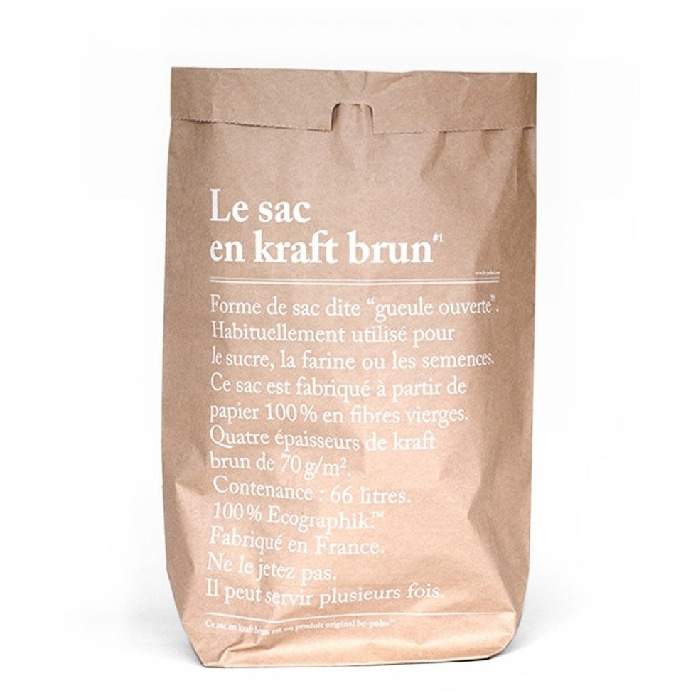 Le Sac En Kraft Brun XL kraft paper bag, front view