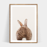 A Peter Rabbit Back framed print with Art Prints wooden frame.