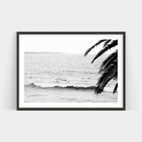 A black and white photo of surfers in the ocean, available as Surf's Up prints and frames by Art Prints.