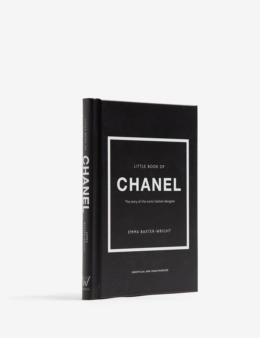 Little Book of Chanel standing upright, showing the black hardcover and spine