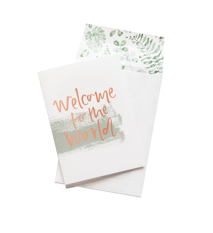Welcome To The World luxe greeting card by Emma Kate Co