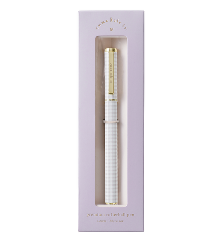 Metal Rollerball Pen | Lilac Gingham