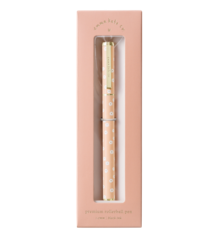 Metal Rollerball Pen | Apricot Daisies
