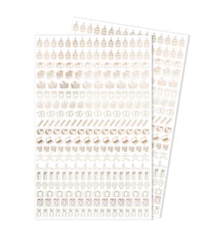 Illustrated Stickers Set | Icons | 2 Sheets