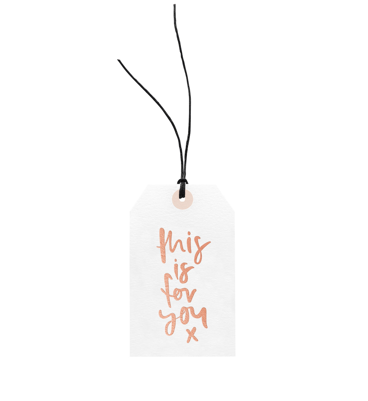 This Emma Kate Co "This is For You - Gift Tag" is bundled with European hemp twine.