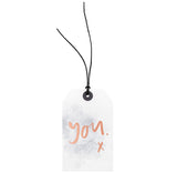 A luxe Emma Kate Co gift tag, made from European hemp twine, perfect for an environmentally responsible touch.