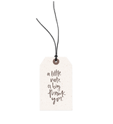 A charming A Little Note, A Big Thank You gift tag featuring Emma Kate Co branding and crafted with hemp twine.