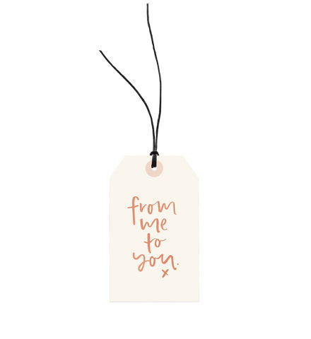 Emma Kate Co From Me To You gift tag with hemp twine.