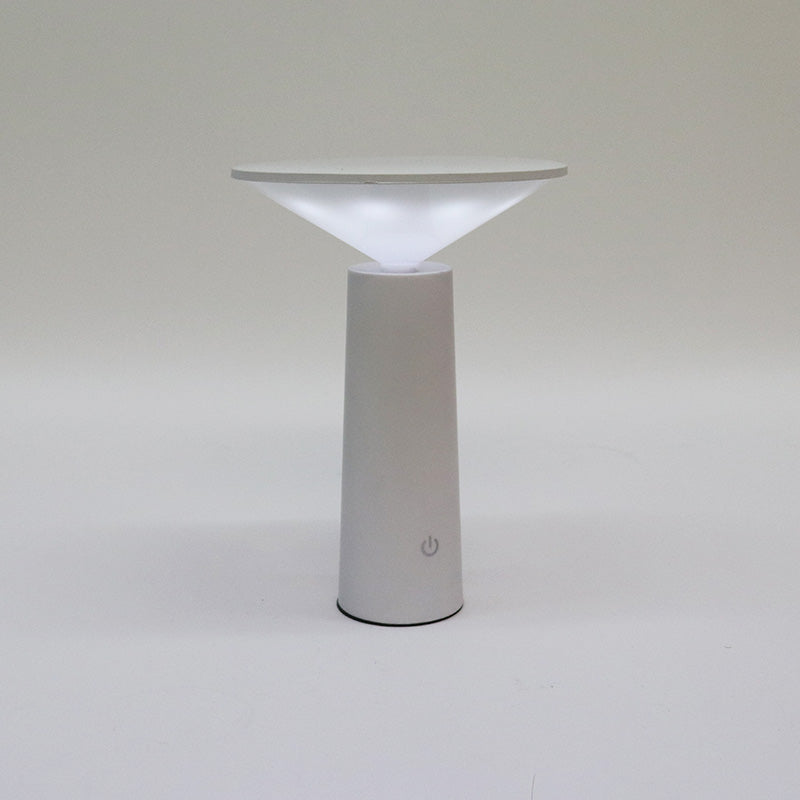 White LED Tilt lamp lit on a brighter setting, showing the touch control