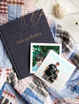 A WITH MY FATHER. DARK DENIM photo journal capturing father and child memories with prompt delivery times, brought to you by Write To Me.