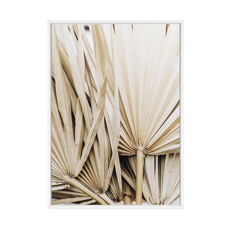 Dried Palm Leaves print in a white frame at A0 size