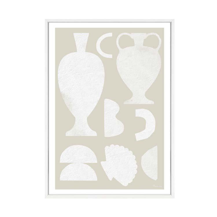 Painted Objects Nude print in a white frame