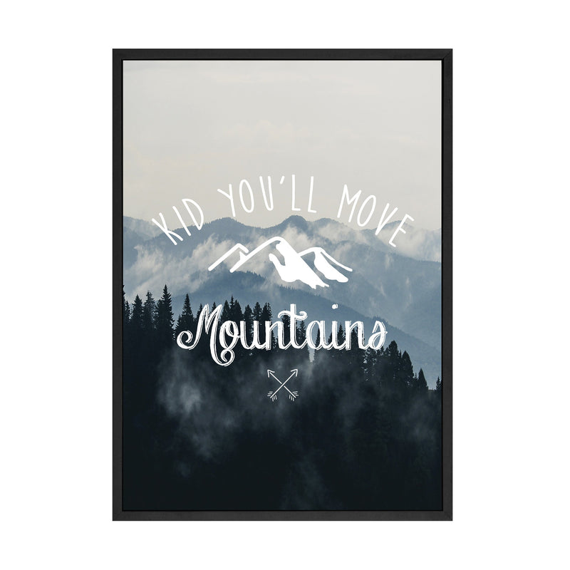A framed PAPIER HQ | MOVE MOUNTAINS PRINT poster from Art Prints that includes delivery.