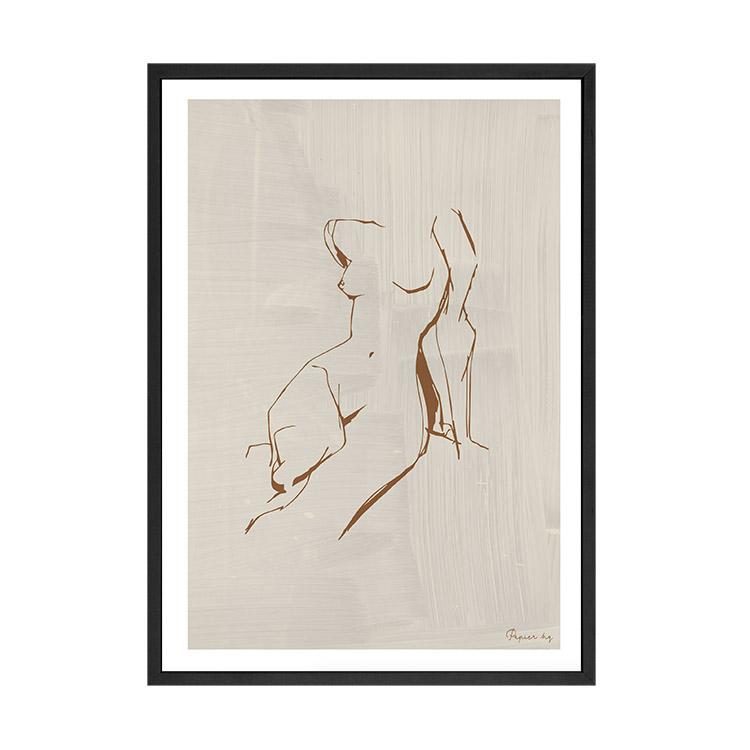 Figure print in a black frame
